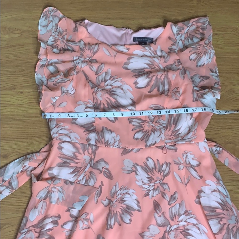 Peach, Tan and Cream Mid-length Dress Size 14 New - Picture 3 of 7